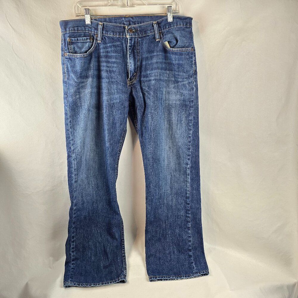 Levi's 514 Jeans Mens 36x30 Blue Denim Straight Fit Dark Wash Skater Normcore
